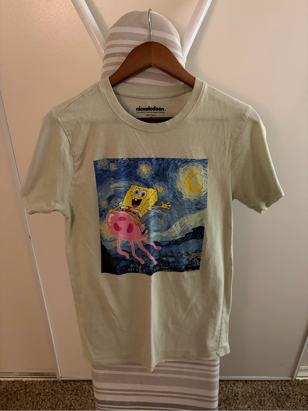 Nickelodeon SpongeBob SquarePants Starry Night Graphic Tee - Light Green